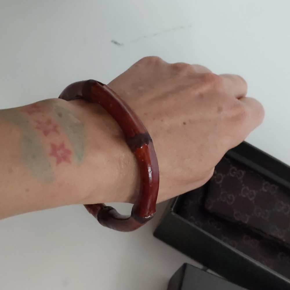 Bamboo bangle bracelet